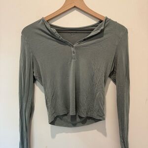 Urban Outfitters Sage Long Sleeve Top